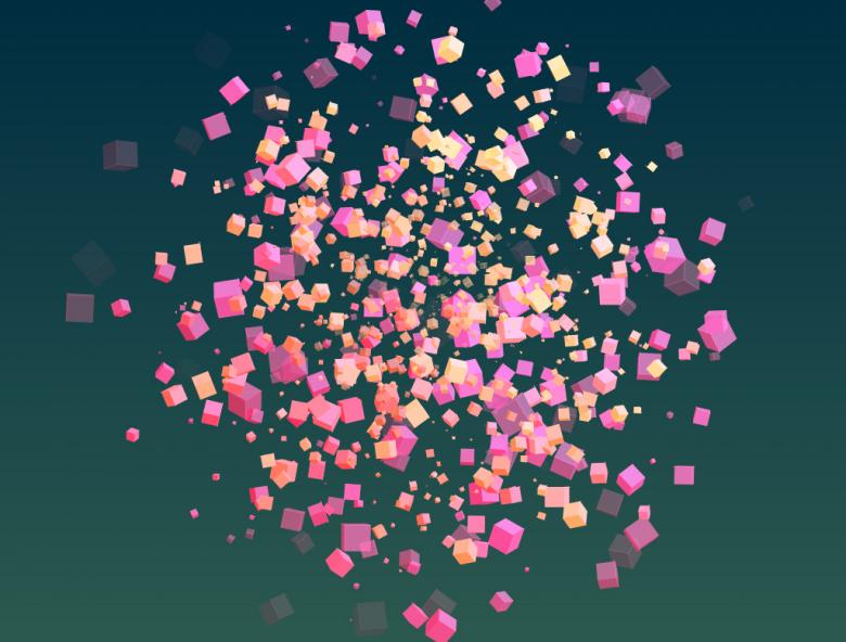 Free stock image of Flying cubes created by Alen