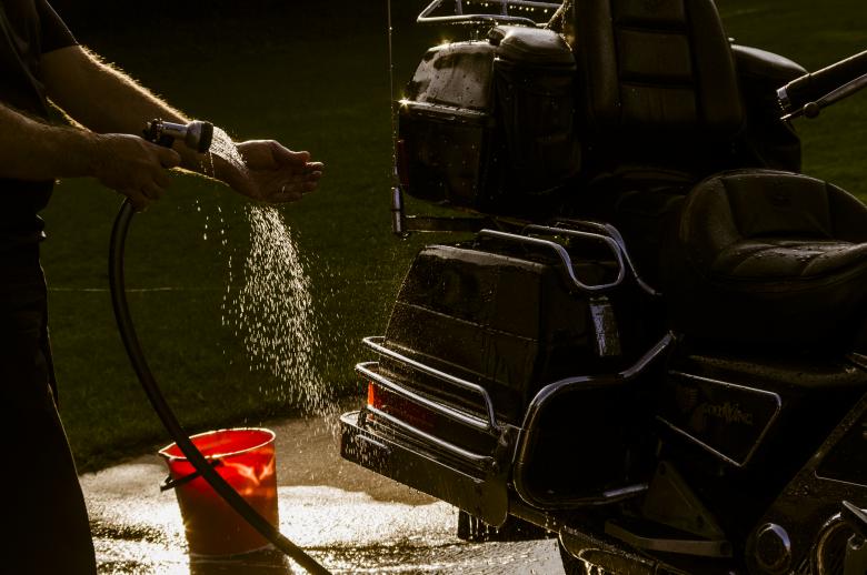 Free stock image of Wash The Motorcycle created by Heather Elaine Kitchen