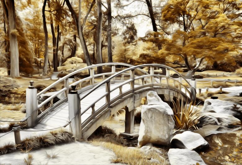 Free stock image of The Woodland Bridge created by George Cuda