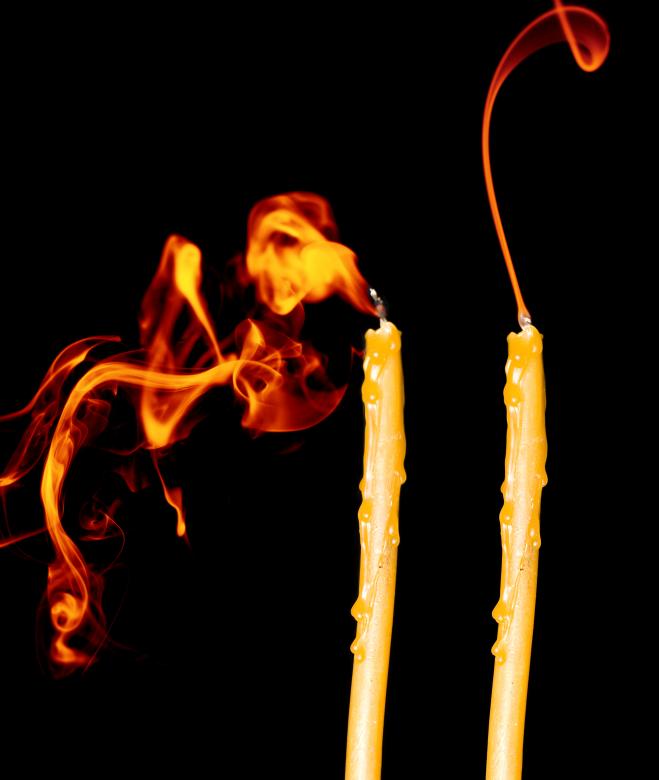 Free stock image of Candles with Orange Smoke created by 2happy