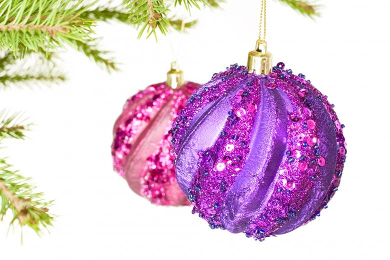 Free stock image of Christmas ball on green branch created by 2happy