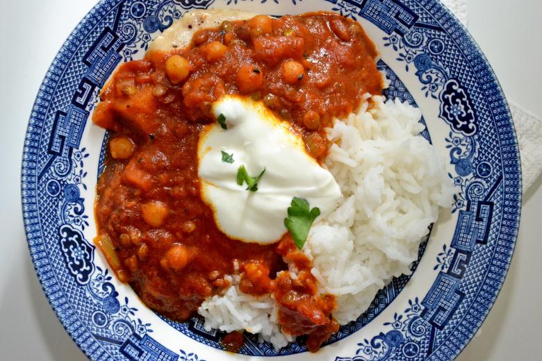 Free stock image of Stew with rice created by Tomas Adomaitis