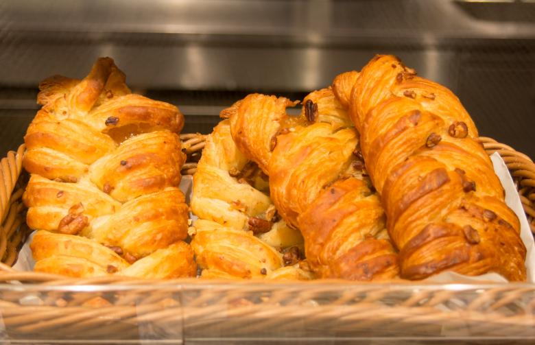 Free stock image of Pecan nuts and maple syrup Danish pastry created by Luka