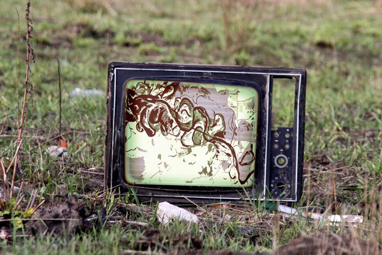 Free stock image of retro tv on grass created by 2happy