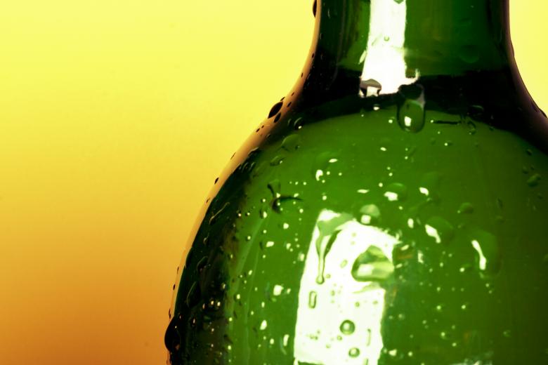 Free stock image of Bottle with water drops - Yellow Background created by 2happy