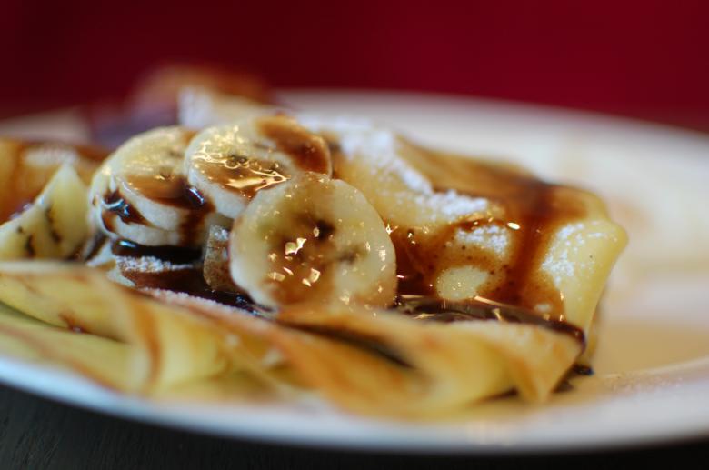 Free stock image of Banana Crepe with chocolate created by Sriratana Sutasirisap