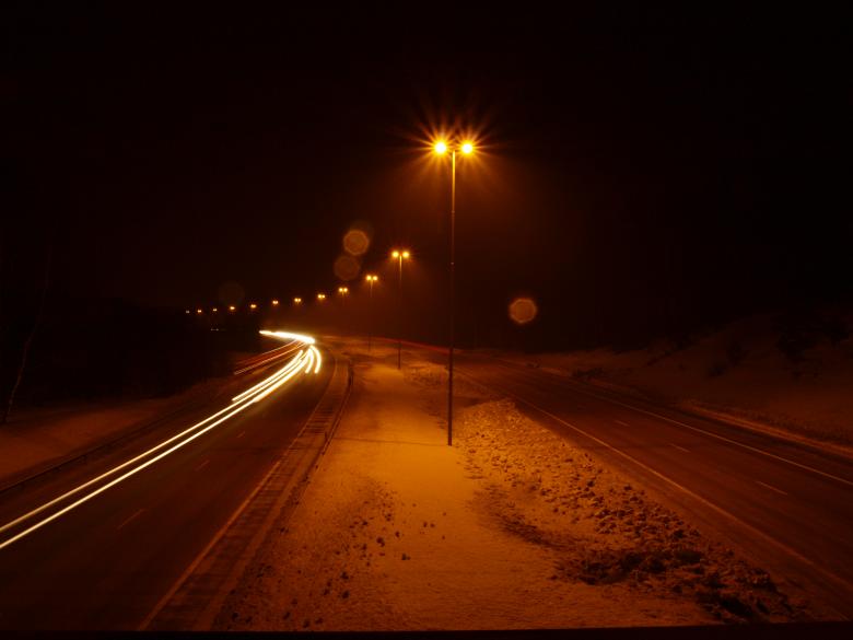 Free stock image of Road at night created by Marko Mäkinen