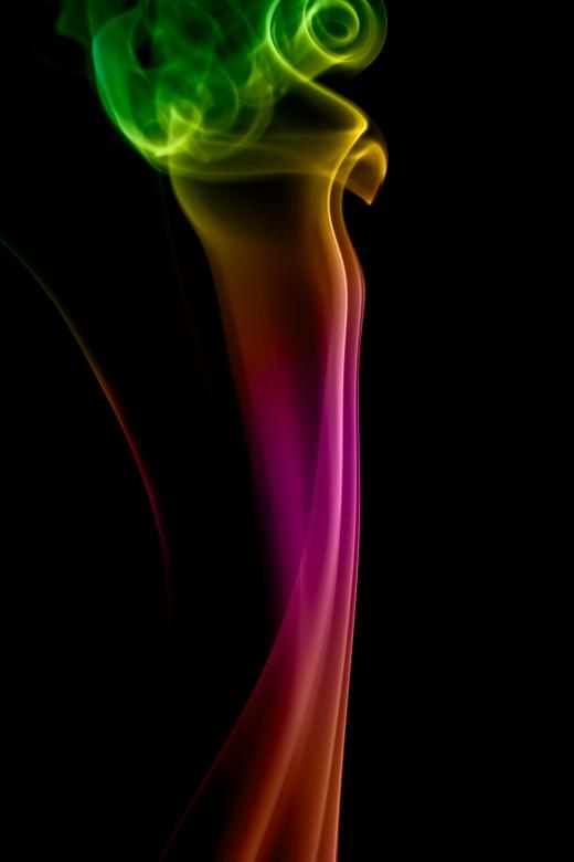 Free stock image of Rainbow Colored Smoke on Black created by 2happy