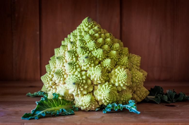 Free stock image of Romanesco broccoli on wooden background created by Luka