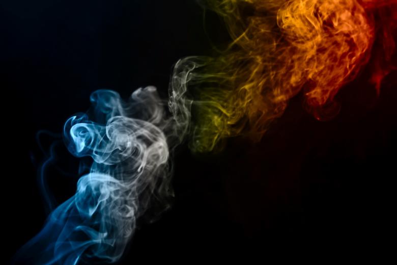 Free stock image of Gradient Colored Smoke on Black created by 2happy