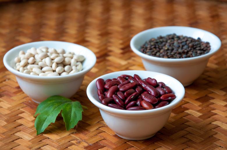 Free stock image of Red beans, white beans and lentils created by Luka