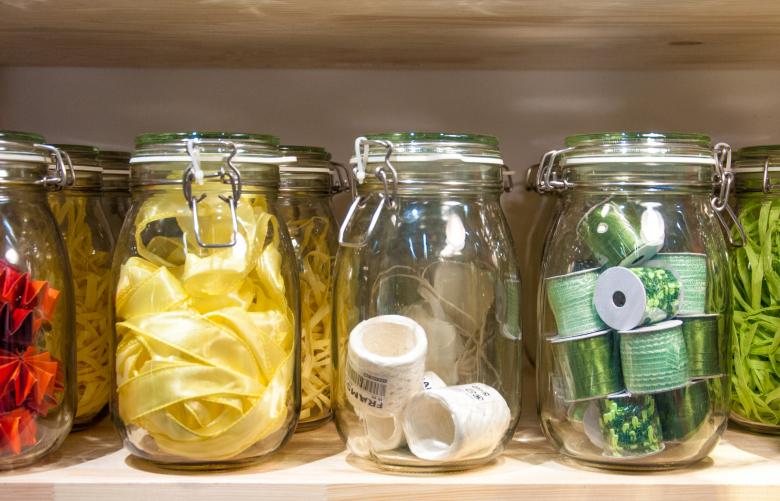 Free stock image of jars with ribbons created by Luka
