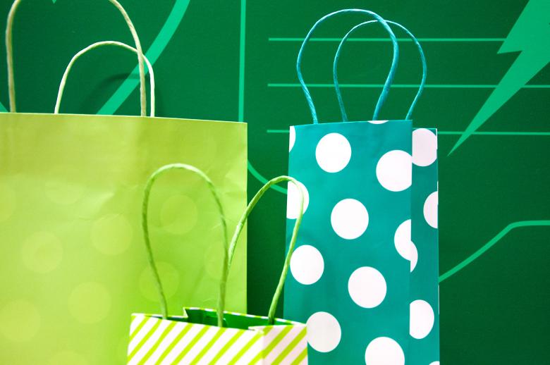 Free stock image of gift bags green created by Luka