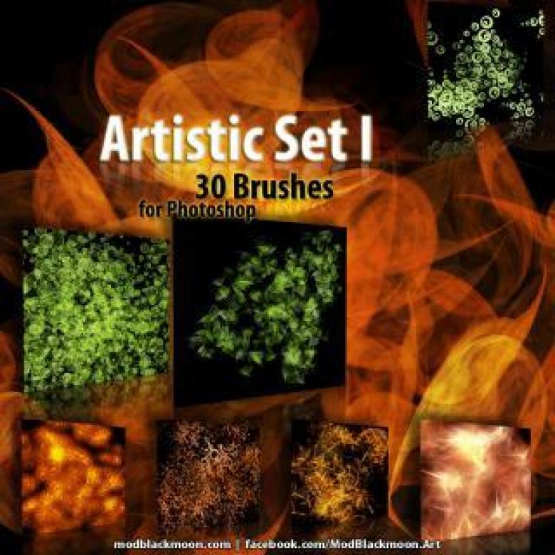 Free stock image of Artistic Brushes 1 created by ModBlackmoon