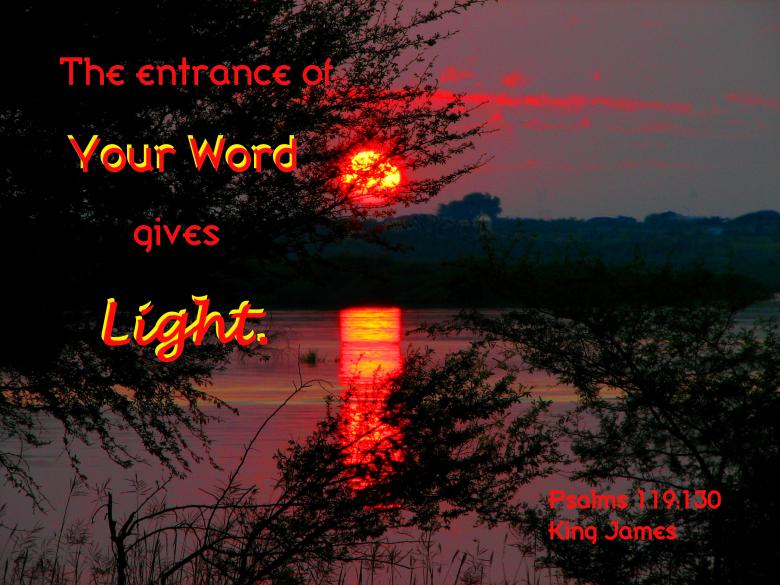 Free stock image of God's Word Gives Light created by DFNatureAwed