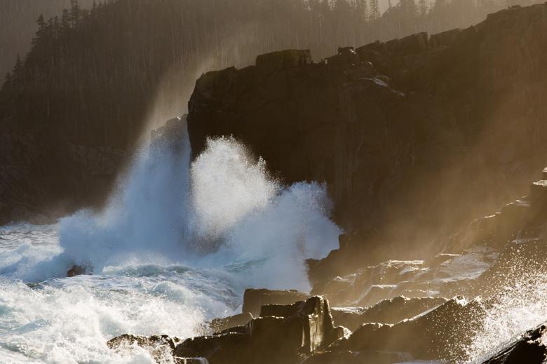 Free stock image of Large waves crashing on shoreline created by Geoffrey Whiteway