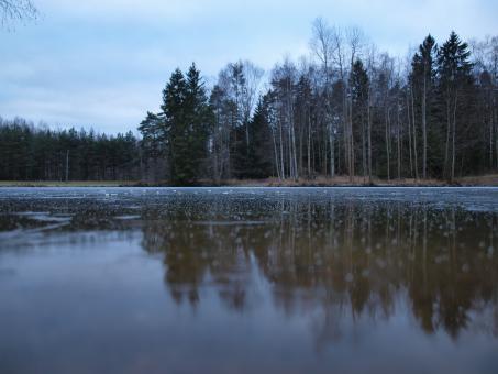 Free Stock Photo of Frozen pond