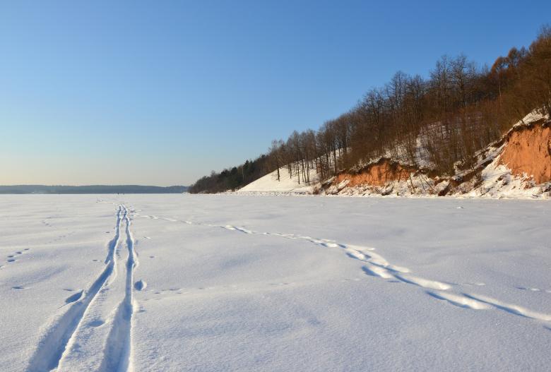 Free stock image of Frozen Kaunas reservoir created by Tomas Adomaitis
