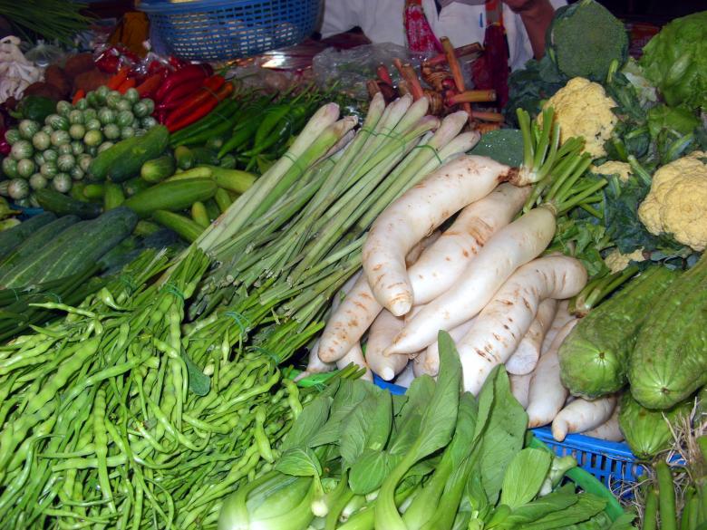 Free stock image of Thai mixed vegetables created by Chas Mac