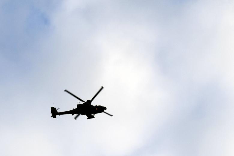 Free stock image of RAF helicopter in Silhouette created by Chas Mac
