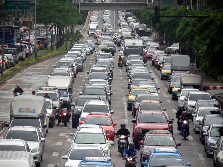 Free stock image of Bangkok traffic jam created by Chas Mac