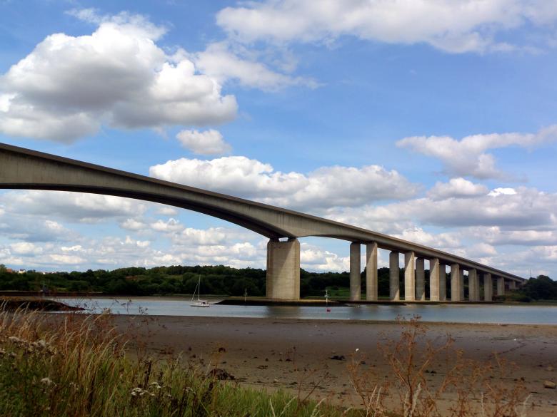 Free stock image of Orwell Bridge created by Chas Mac