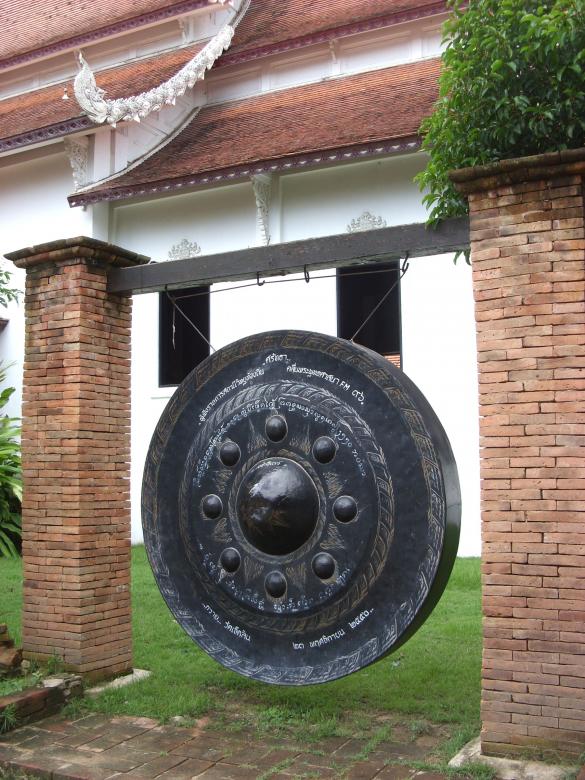 Free stock image of Thai Buddhist temple gong created by Chas Mac