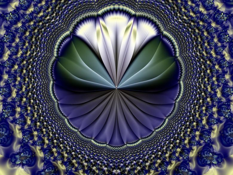 Free stock image of V Rosette Fractal created by Chas Mac