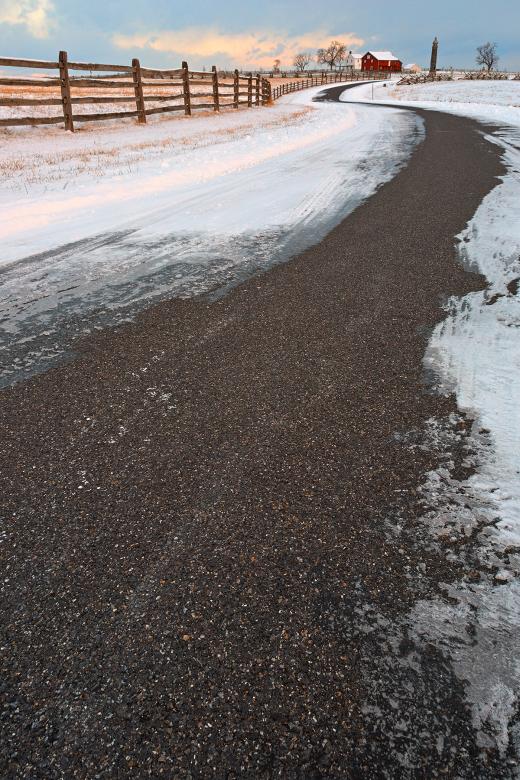 Free stock image of Winding Winter Road - HDR created by Nicolas Raymond