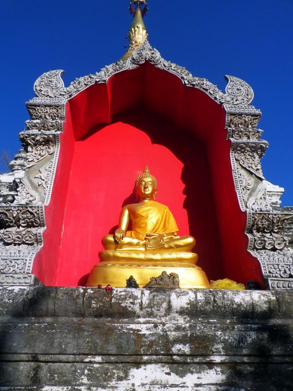 Free stock image of Buddha in pagoda created by Chas Mac