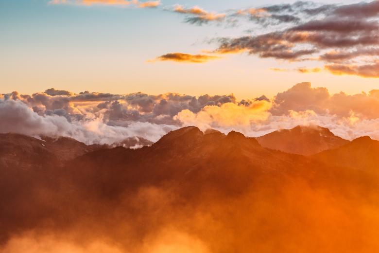 Free stock image of Mountains in the clouds created by Unsplash
