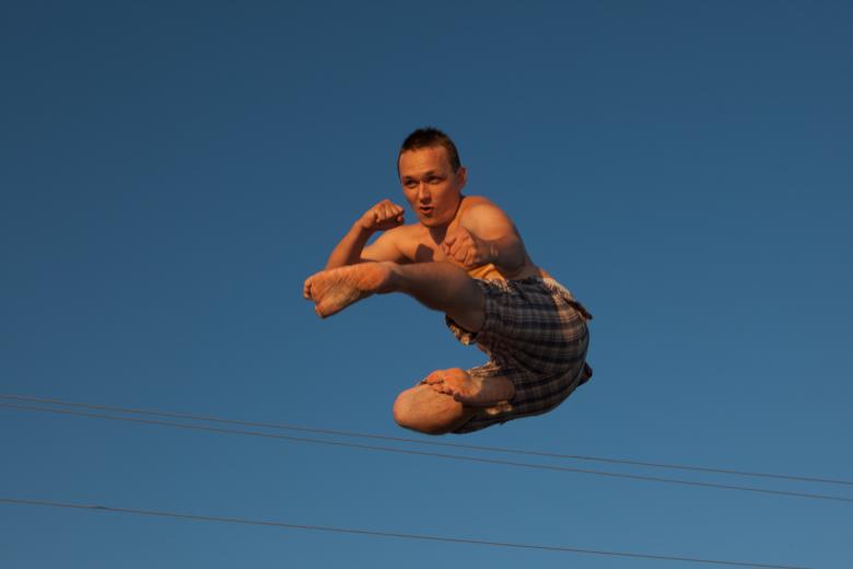 Free stock image of Young jumping man created by 2happy