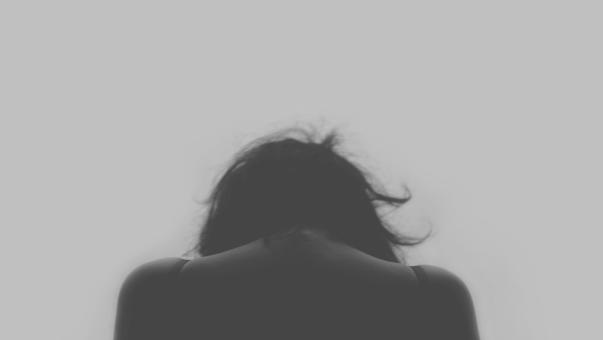 Sad Woman - Black and White - Free Stock Photo