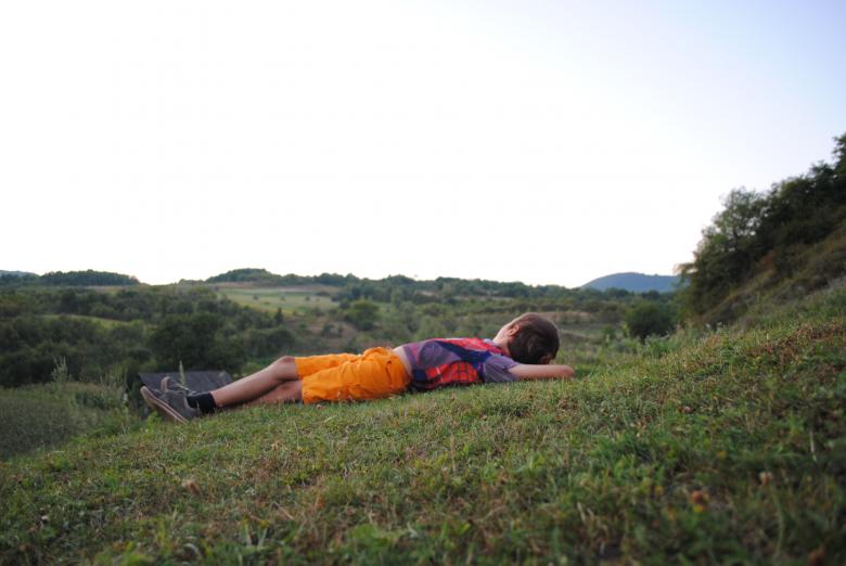 Free stock image of Careless kid watching the sunset created by Bee 