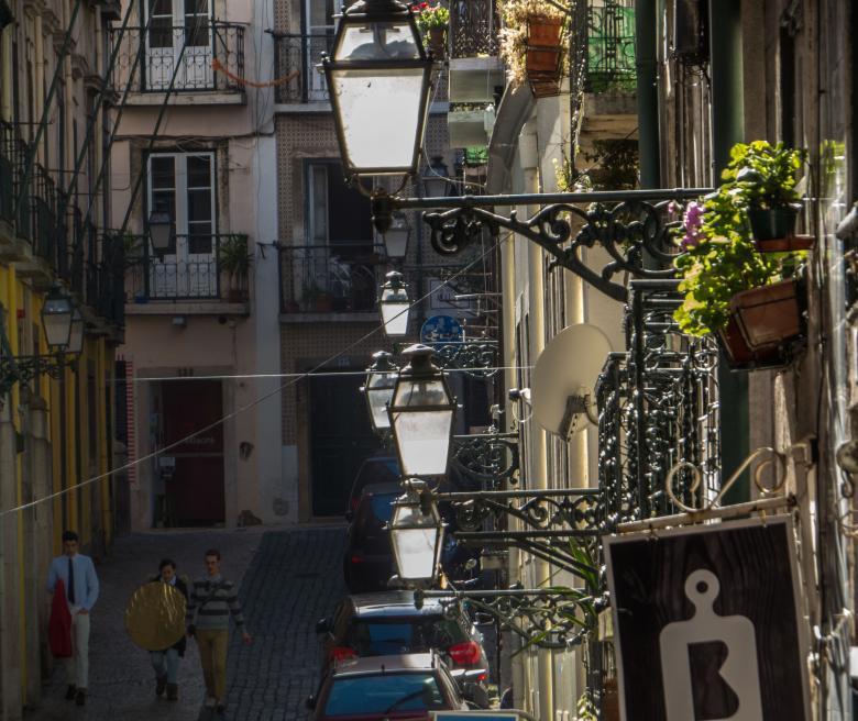 Free stock image of Lisbon narrow street created by Janis Urtans