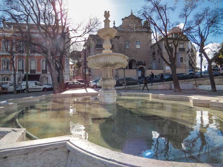 Free stock image of Fountain in Lisbon central viewing area  created by Janis Urtans