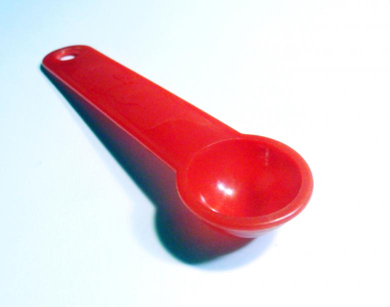Free stock image of Red plastic teaspoon created by David M
