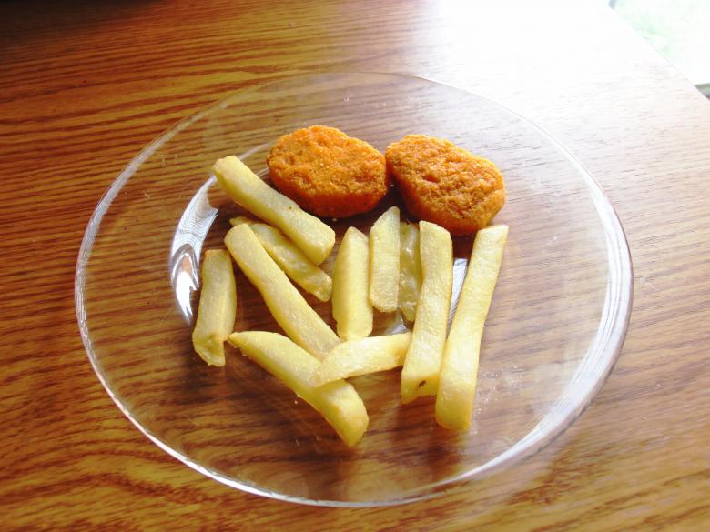 Free stock image of French fries chicken nuggets created by David M