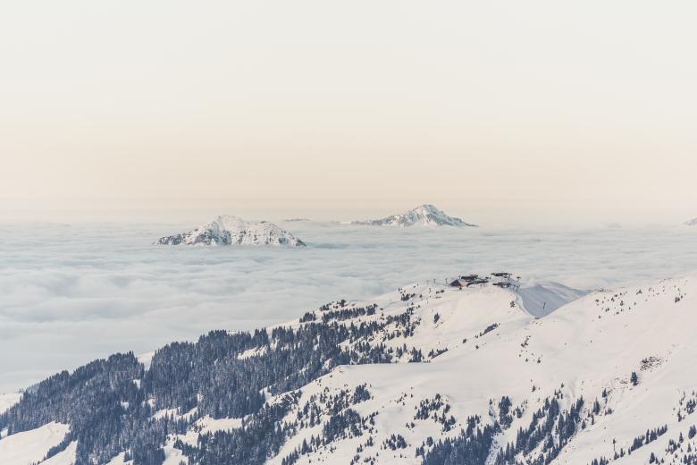 Free stock image of Winter Mountains Above the Clouds created by StockSnap