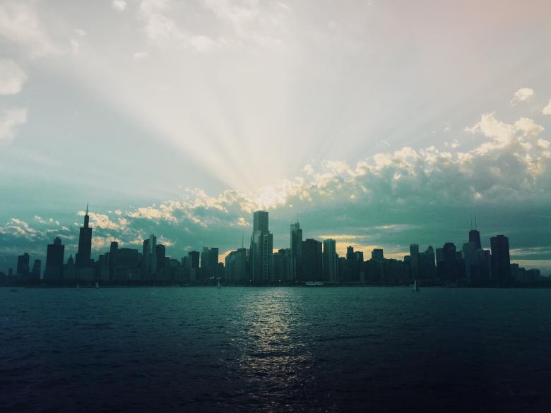 Free stock image of Rays coming from the City created by Unsplash