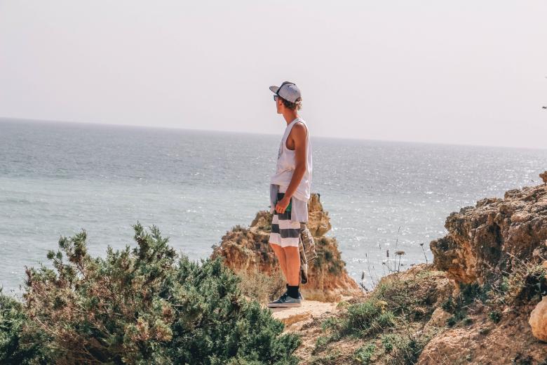 Free stock image of Man On The Cliff created by StockSnap