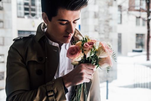 Holding Flowers
