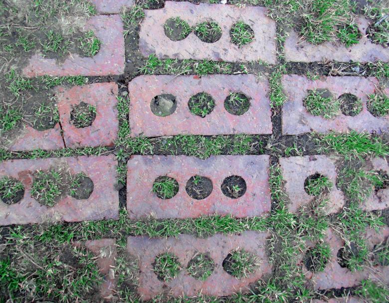 Free stock image of Bricks in the ground created by David M