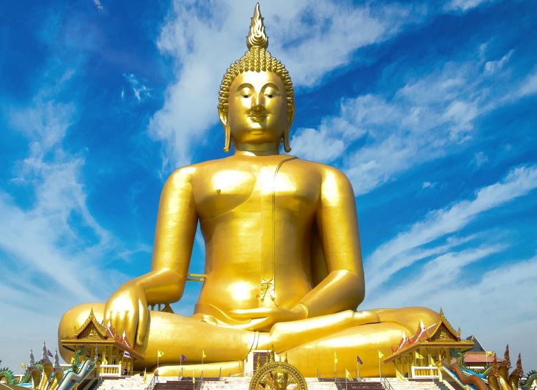 Free stock image of Golden Buddha Statue created by Pixabay