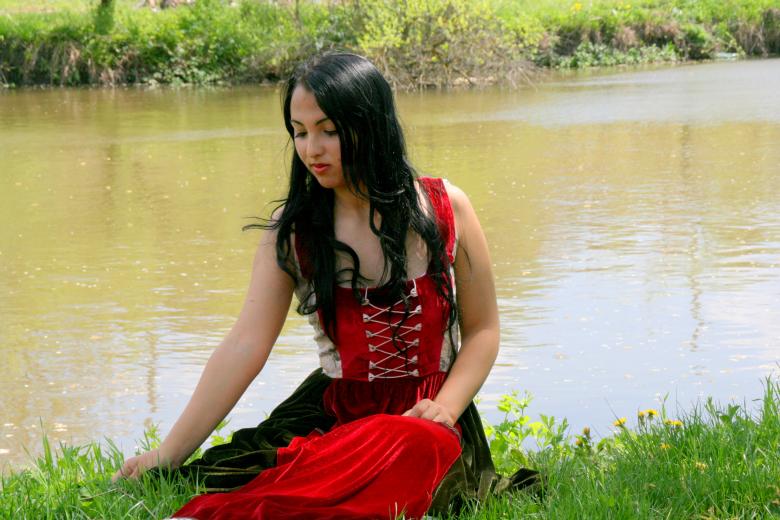 Free stock image of Girl in Red created by Pixabay