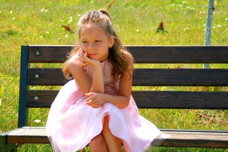 Free stock image of Girl on the Bench created by Pixabay
