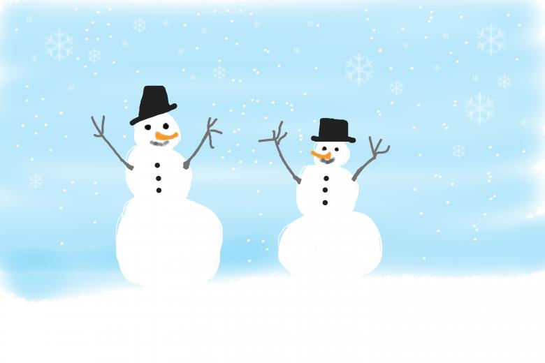 Free stock image of Snowmen Painting created by Pixabay