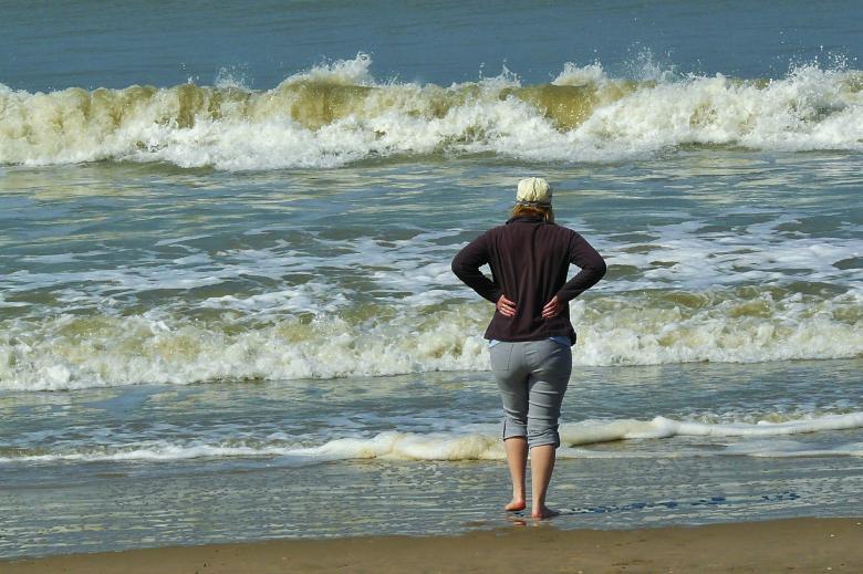 Free stock image of Girl on the Beach created by Pixabay