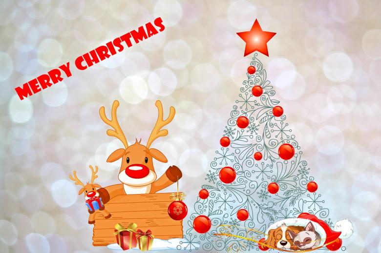 Free stock image of Merry Christmas created by Pixabay