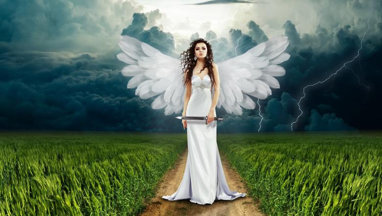 Free stock image of Angel Girl Portrait created by Pixabay